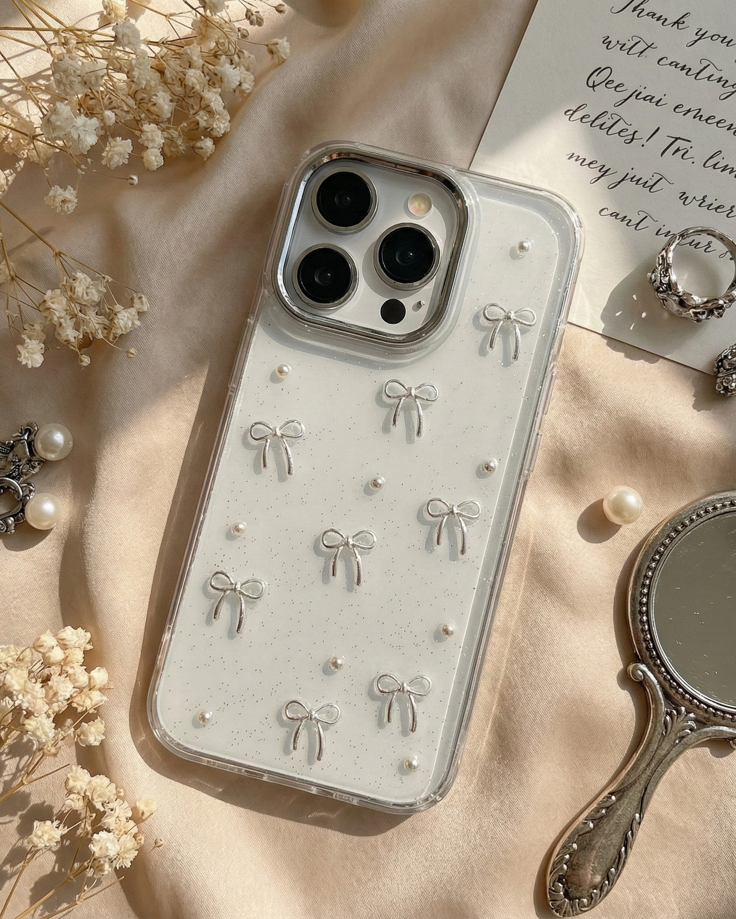 Elegant Bow Pearl Case