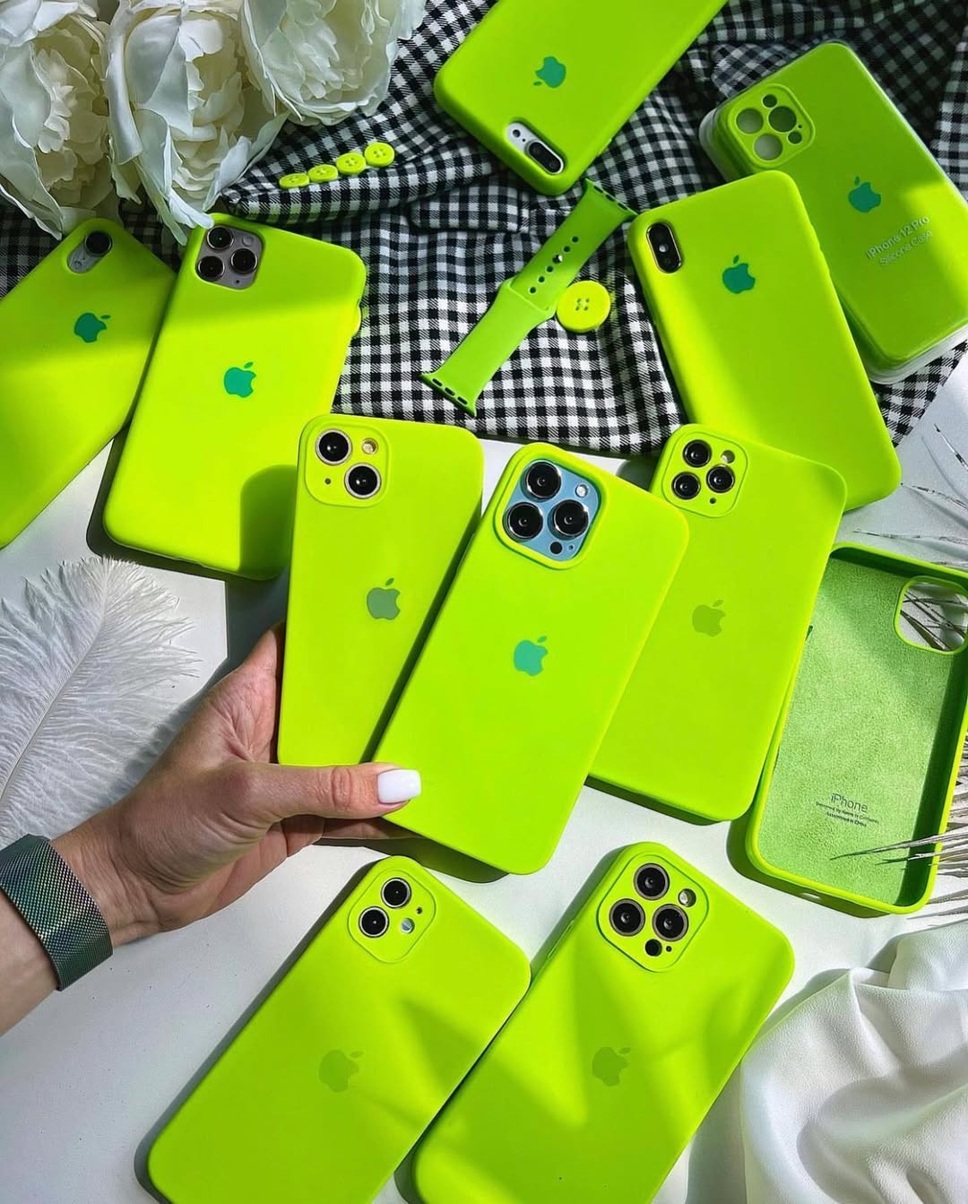 Neon Green Premium Silicone iPhone Case